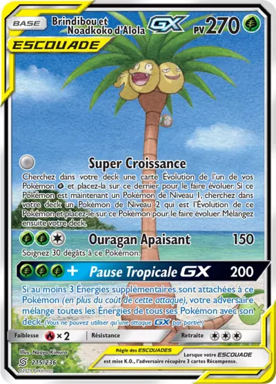 Brindibou et Noadkoko d'Alola Escouade 215/236, carte Harmonie des Esprits (UNM), en vente à Manga Cash à Ans, province de Liège.