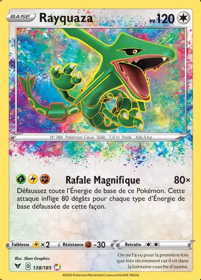 Carte Pokémon Rayquaza 138/185 Voltage Éclatant - Manga Cash Ans (Liège)