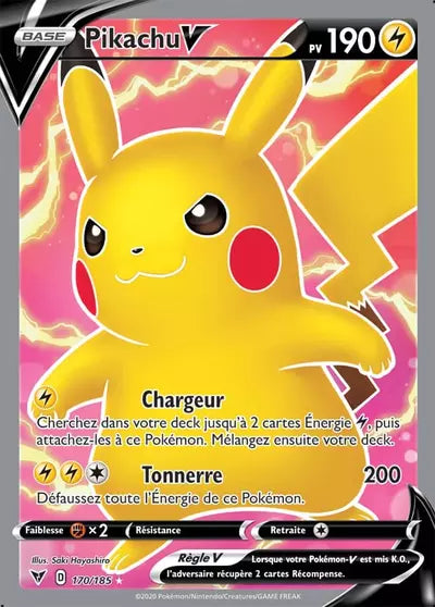 Carte Pokémon Pikachu V 170/185 Voltage Éclatant - Manga Cash Ans (Liège)
