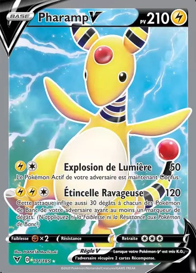 Carte Pokémon Pharamp V 171/185 Voltage Éclatant - Manga Cash Liège