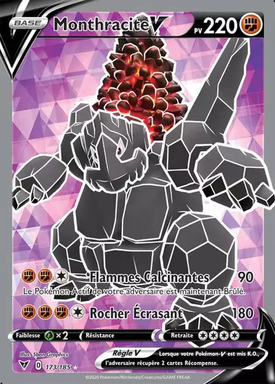 Carte Pokémon Monthracite V 173/185 Voltage Éclatant - Manga Cash Ans (Liège)
