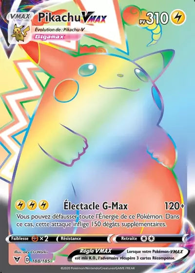 Carte Pokémon Pikachu VMAX 188/185 Voltage Éclatant - Manga Cash Ans-Liège