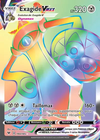 Carte Pokémon Exagide VMAX 190/185 Voltage Éclatant - Manga Cash Liège