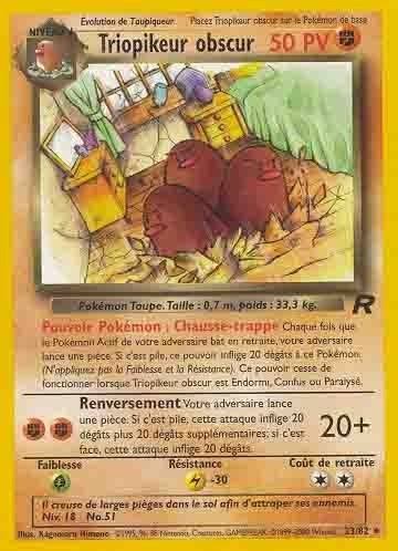 Triopikeur Obscur 23/82, carte Team Rocket (TR), en vente à Manga Cash à Ans, province de Liège.