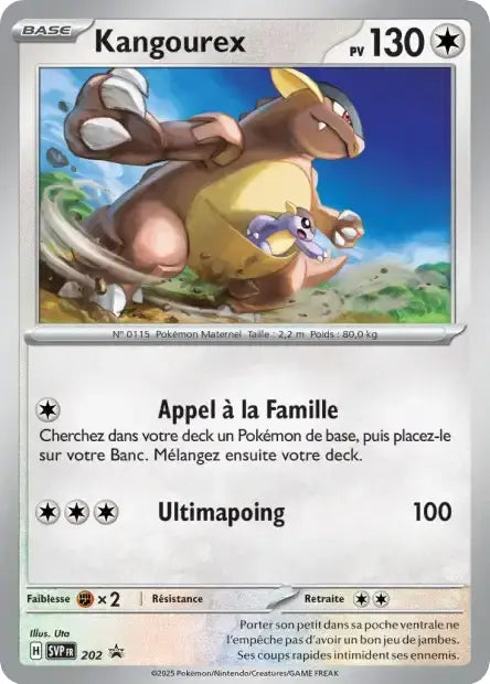Kangourex SVP202 Promo des cartes Écarlate et Violet, référencée chez Manga Cash à Ans, près de Liège.