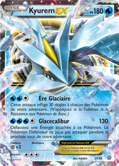 Carte Pokémon Kyurem-EX 25/98 XY Origines Antiques en français