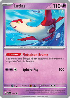 Latias SVP139 Promo des cartes Écarlate et Violet, disponible chez Manga Cash à Ans, province de Liège.