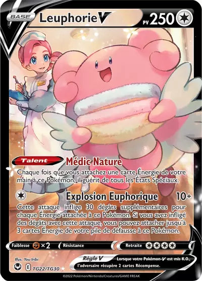 Leuphorie V TG22/TG30 - Tempête Argentée. Visuel produit Manga Cash Ans (Liège), carte officielle Pokémon.