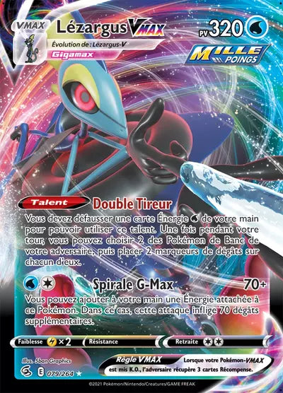 Lézargus VMAX 079/264 de Poing de Fusion, image boutique – Manga Cash Ans (Liège).