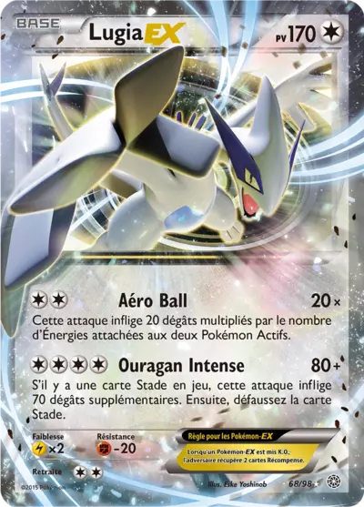 Carte Pokémon Lugia-EX 68/98 XY Origines Antiques en français