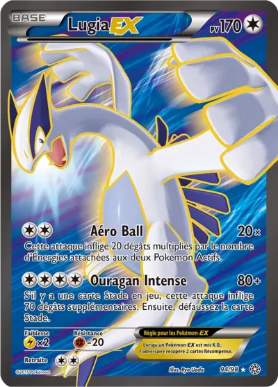Carte Pokémon Lugia-EX 94/98 XY Origines Antiques en français