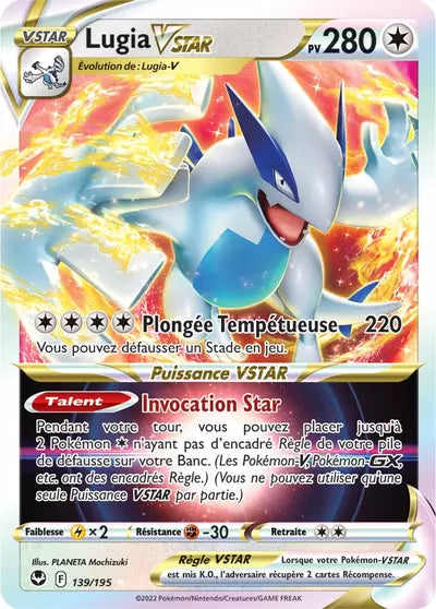 Collectionnez Lugia VSTAR 139/195 – Tempête Argentée, disponible chez Manga Cash Ans (Liège).