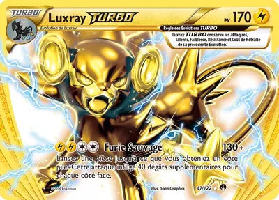 Carte Pokémon Luxray TURBO 47/122 XY Rupture TURBO en français