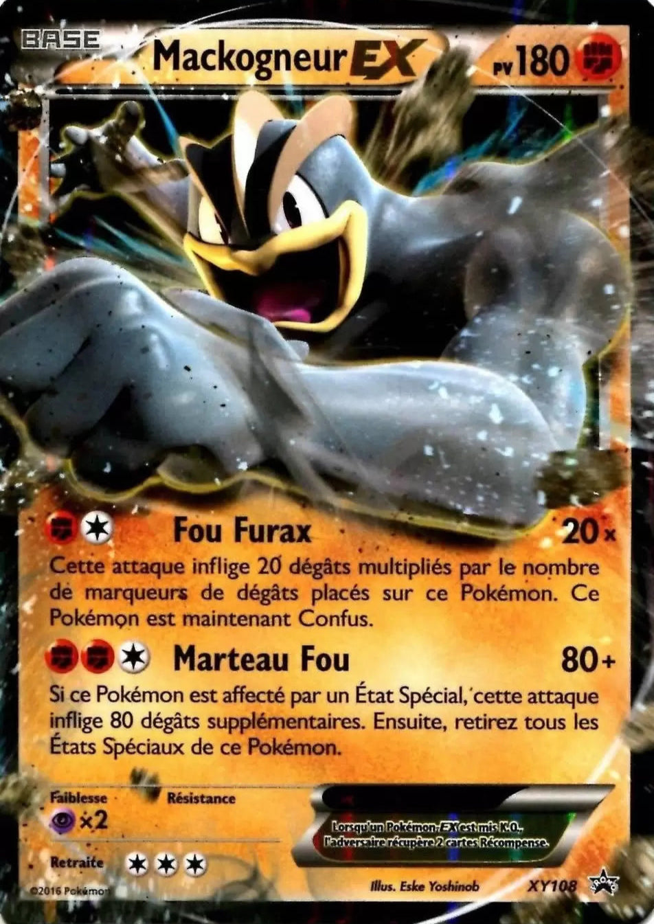Mackogneur EX XY108 Promo issu des cartes Black Star, référencée chez Manga Cash à Ans près de Liège.