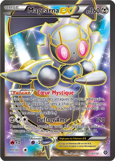 Carte Pokémon Magearna-EX 110/114 XY Offensive Vapeur en français