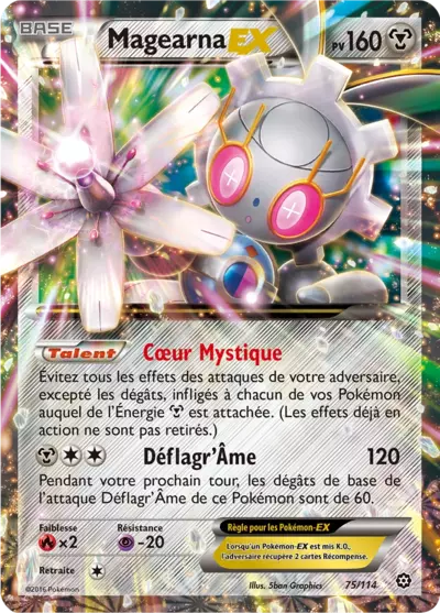Carte Pokémon Magearna-EX 75/114 XY Offensive Vapeur en français