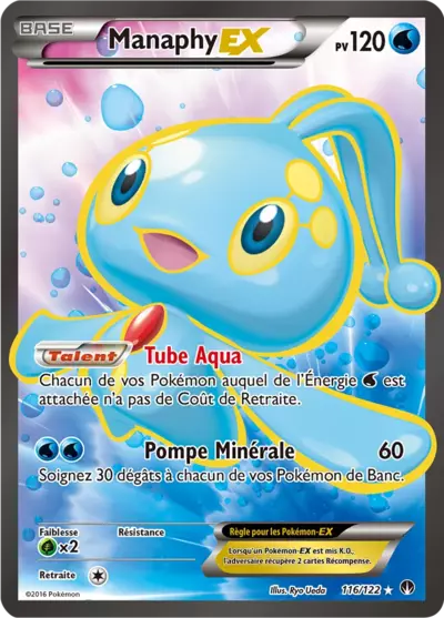 Carte Pokémon Manaphy-EX 116/122 XY Rupture TURBO en français