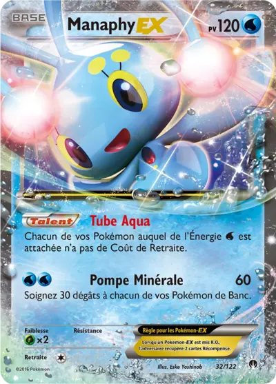 Carte Pokémon Manaphy-EX 32/122 XY Rupture TURBO en français
