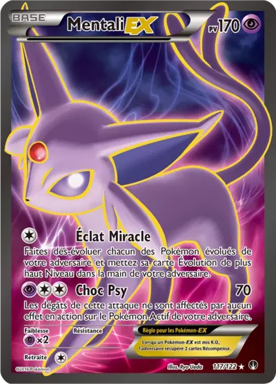 Carte Pokémon Mentali-EX 117/122 XY Rupture TURBO en français