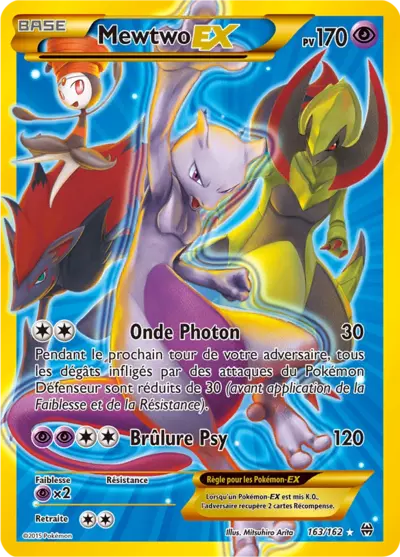 Carte Pokémon Mewtwo-EX 163/162 XY Impulsion TURBO en français