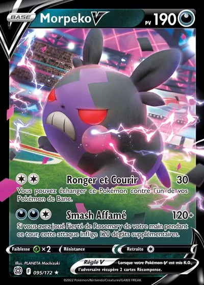 Morpeko V 095/172 de l’extension Stars Étincelantes, à découvrir chez Manga Cash à Ans, province de Liège.