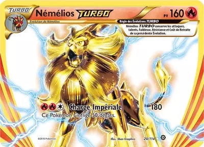 Carte Pokémon Némélios TURBO 24/114 XY Offensive Vapeur en français