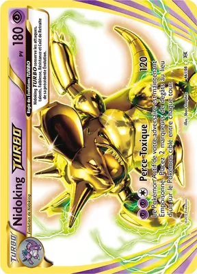 Nidoking TURBO 046/108 de l’extension Évolutions, présentée chez Manga Cash à Ans en région liégeoise.