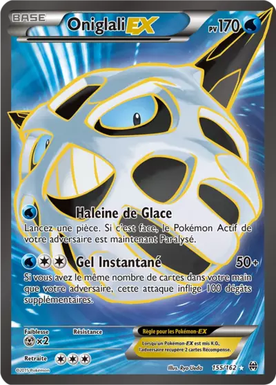 Carte Pokémon Oniglali-EX 155/162 XY Impulsion TURBO en français