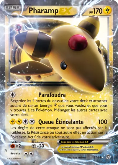 Carte Pokémon Pharamp-EX 27/98 XY Origines Antiques en français