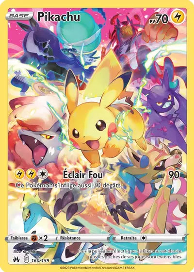 Pikachu 160/159 de l’extension Zénith Suprême, visible chez Manga Cash à Ans en région liégeoise.