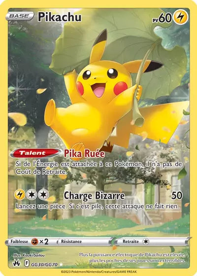 Pikachu GG30/GG70 issu de l’extension Zénith Suprême, proposée par Manga Cash à Ans en région liégeoise.
