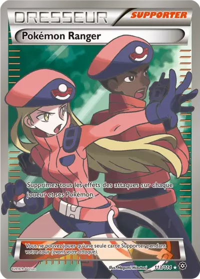 Carte Pokémon Pokémon Ranger 113/114 XY Offensive Vapeur en français