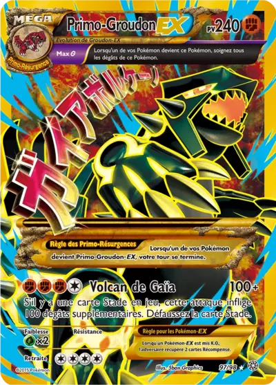Carte Pokémon Primo-Groudon-EX 97/98 XY Origines Antiques en français