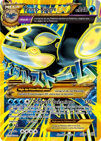 Carte Pokémon Primo-Kyogre-EX 96/98 XY Origines Antiques en français