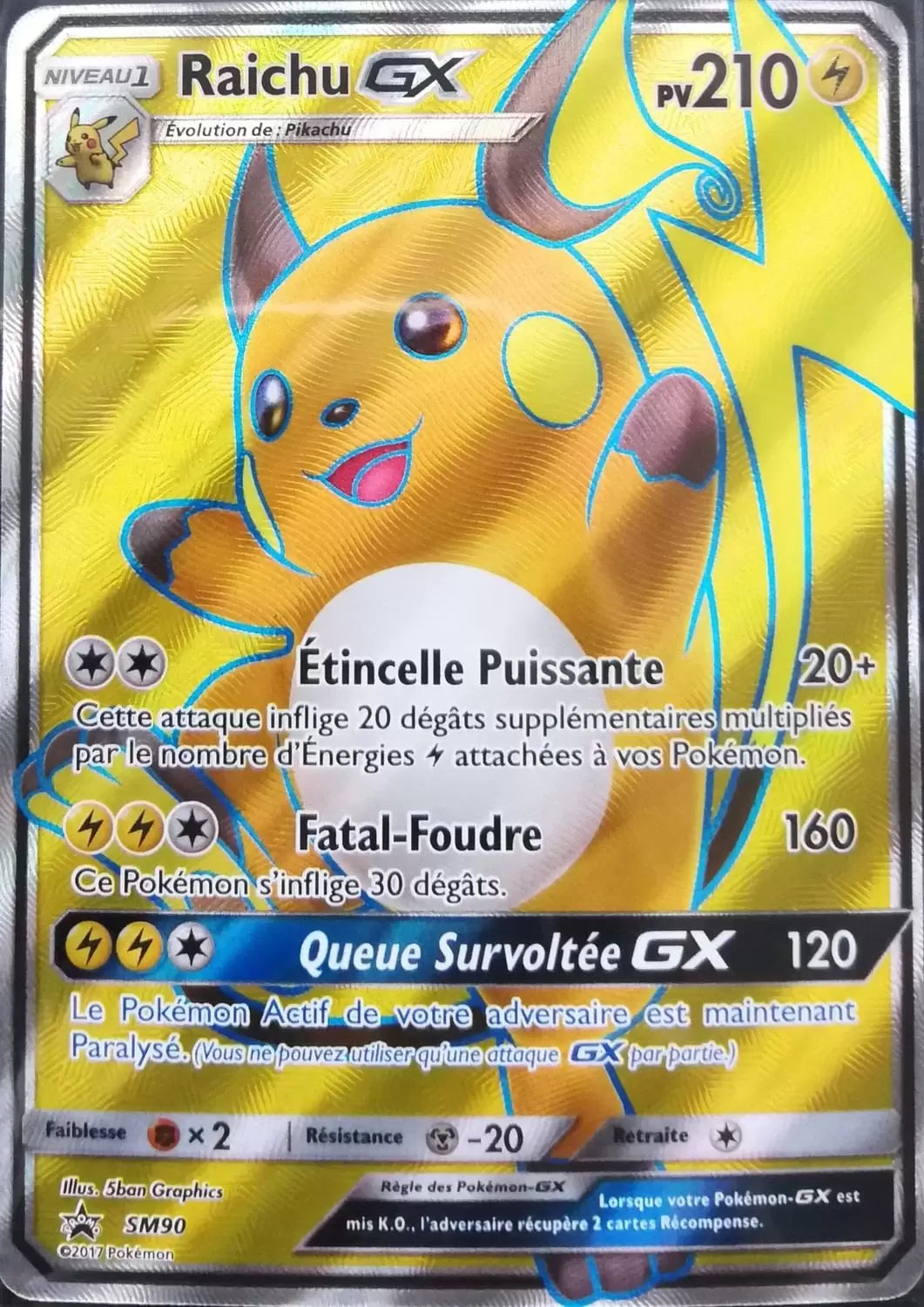 SM90 PROMO : Raichu GX - Cartes Promo Black Star Soleil et Lune