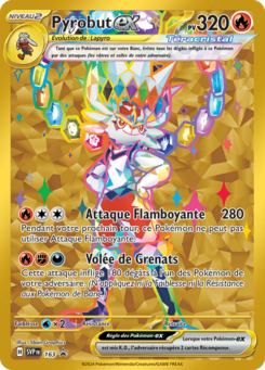 Pyrobut ex SVP163 Promo des cartes Écarlate et Violet, référencée chez Manga Cash à Ans, province de Liège.