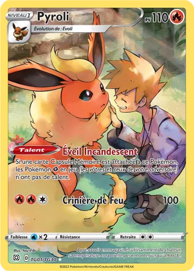 Pyroli TG01/TG30 de l’extension Stars Étincelantes, disponible chez Manga Cash à Ans, province de Liège.