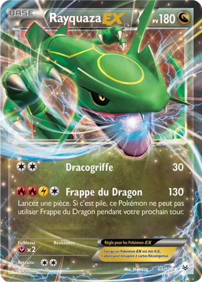 Carte Pokémon Rayquaza-EX 60/108 XY Ciel Rugissant en français