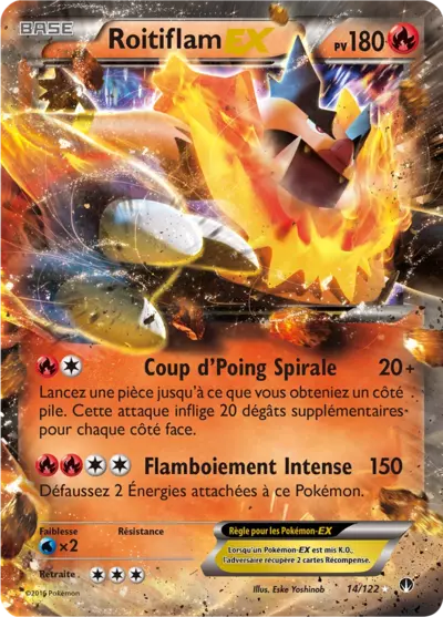 Roitiflam EX 014/122 de l’extension Rupture TURBO, proposée par Manga Cash à Ans près de Liège.