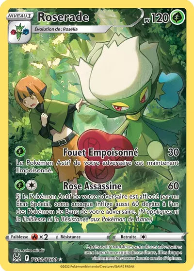 Roserade TG02/TG30 issu de l’extension Origine Perdue, à découvrir chez Manga Cash à Ans en région liégeoise.