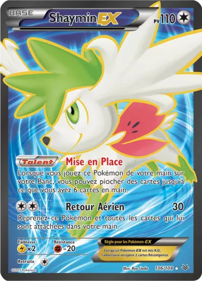 Carte Pokémon Shaymin-EX 106/108 XY Ciel Rugissant en français