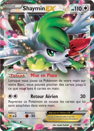 Carte Pokémon Shaymin-EX 77/108 XY Ciel Rugissant en français