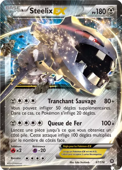 Carte Pokémon Steelix-EX 67/114 XY Offensive Vapeur en français