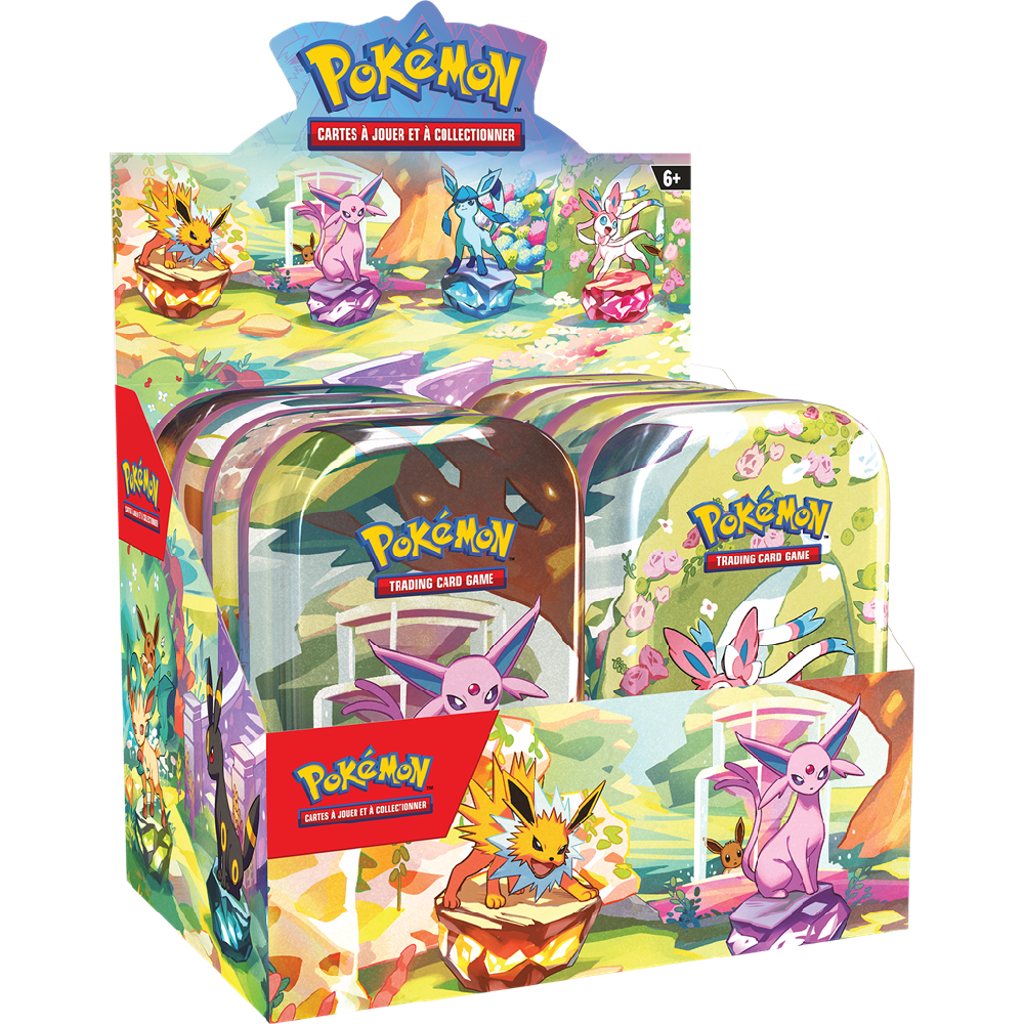 Display de 8 Mini Tin Pokémon Évolutions Prismatiques (PRE)