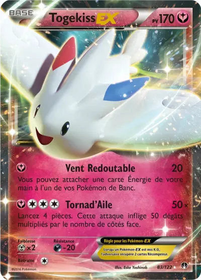 Carte Pokémon Togekiss-EX 83/122 XY Rupture TURBO en français