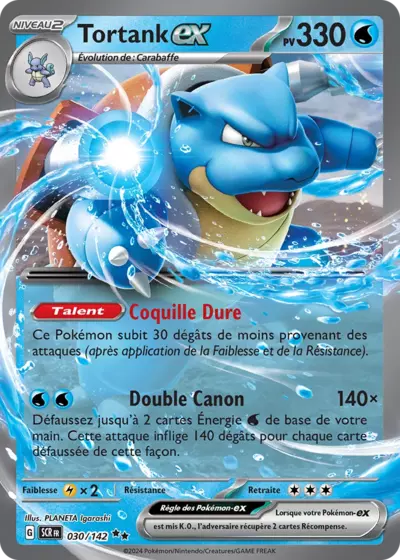 Tortank EX 030/142 de l’extension Couronne Stellaire, mise en avant par Manga Cash à Ans en région liégeoise.