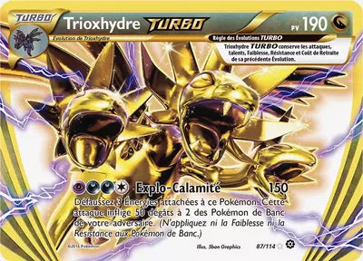 Carte Pokémon Trioxhydre TURBO 87/114 XY Offensive Vapeur en français