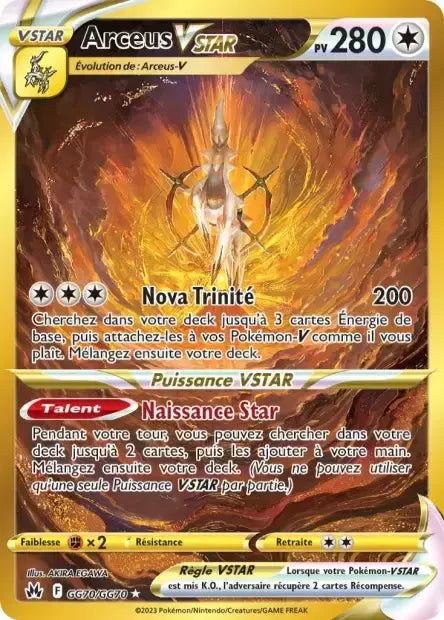 Carte Pokémon Arceus VSTAR GG70/GG70 - Zénith Suprême - Manga Cash Ans (Liège)
