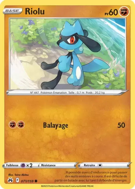 071/159 : Riolu - Zénith Suprême - CRZ