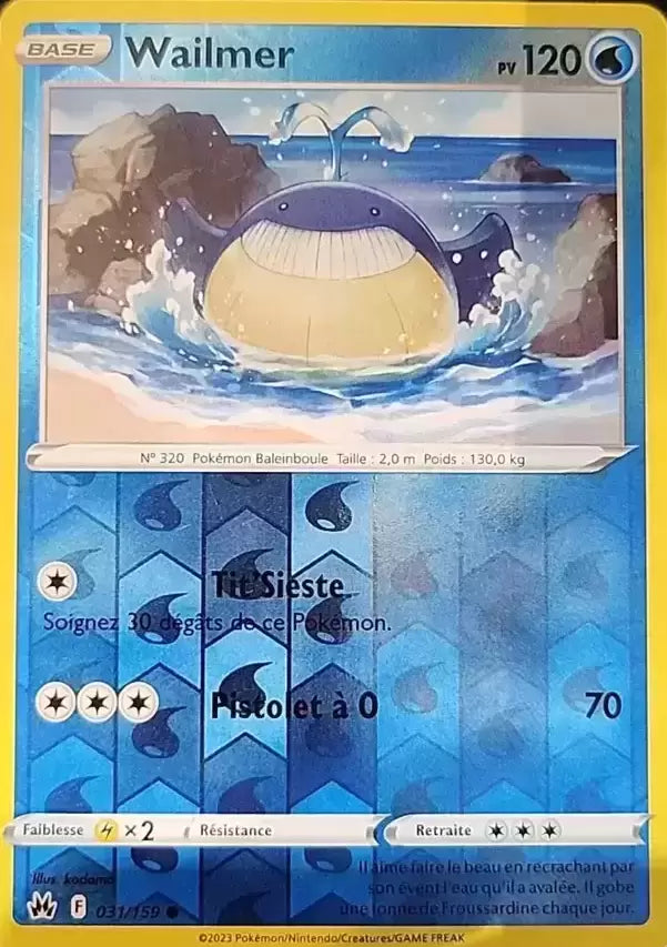 031/159 : Wailmer Reverse - Zénith Suprême - CRZ